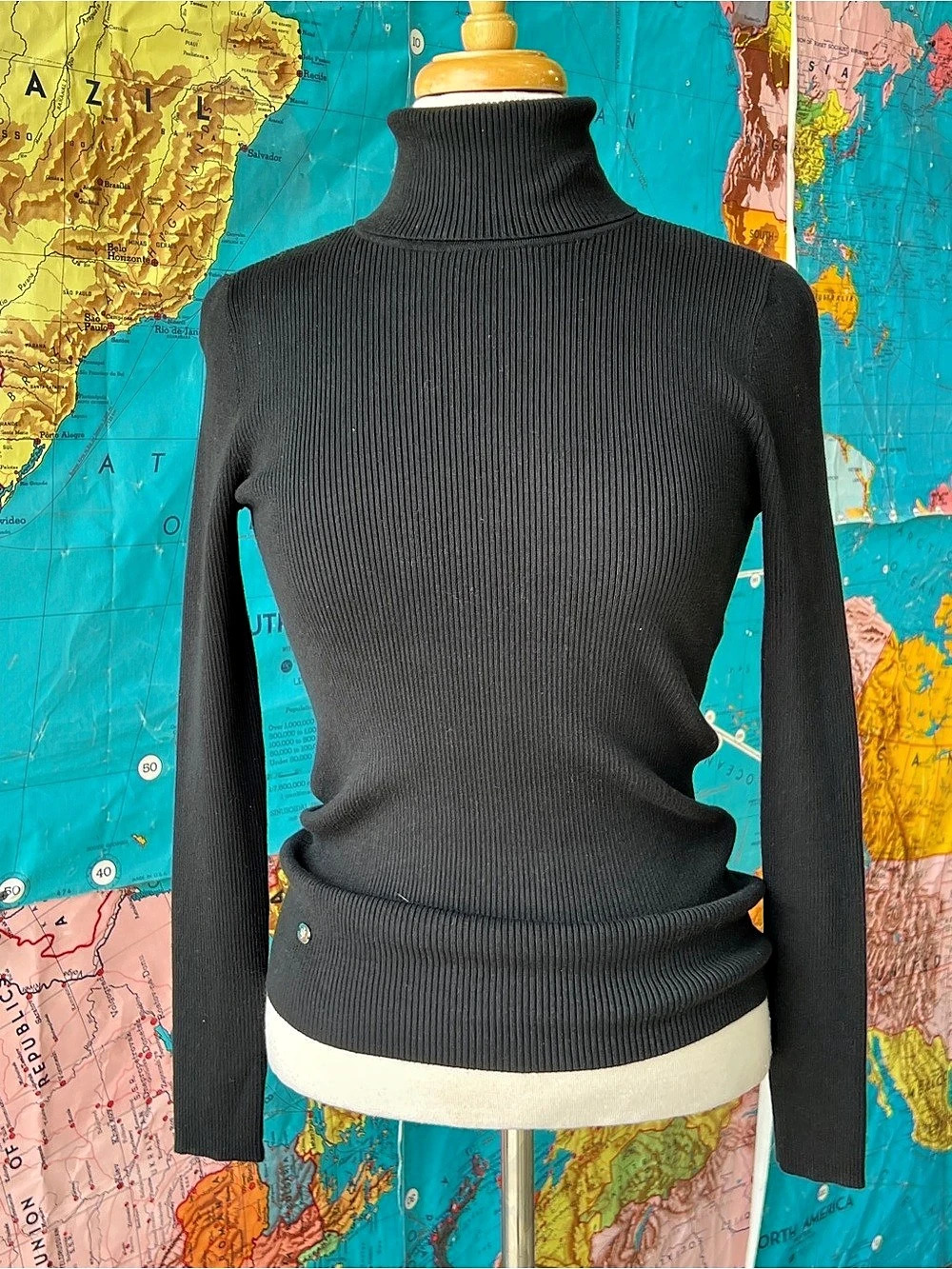 Lauren Ralph Lauren Ribbed Turtleneck Sweater Black